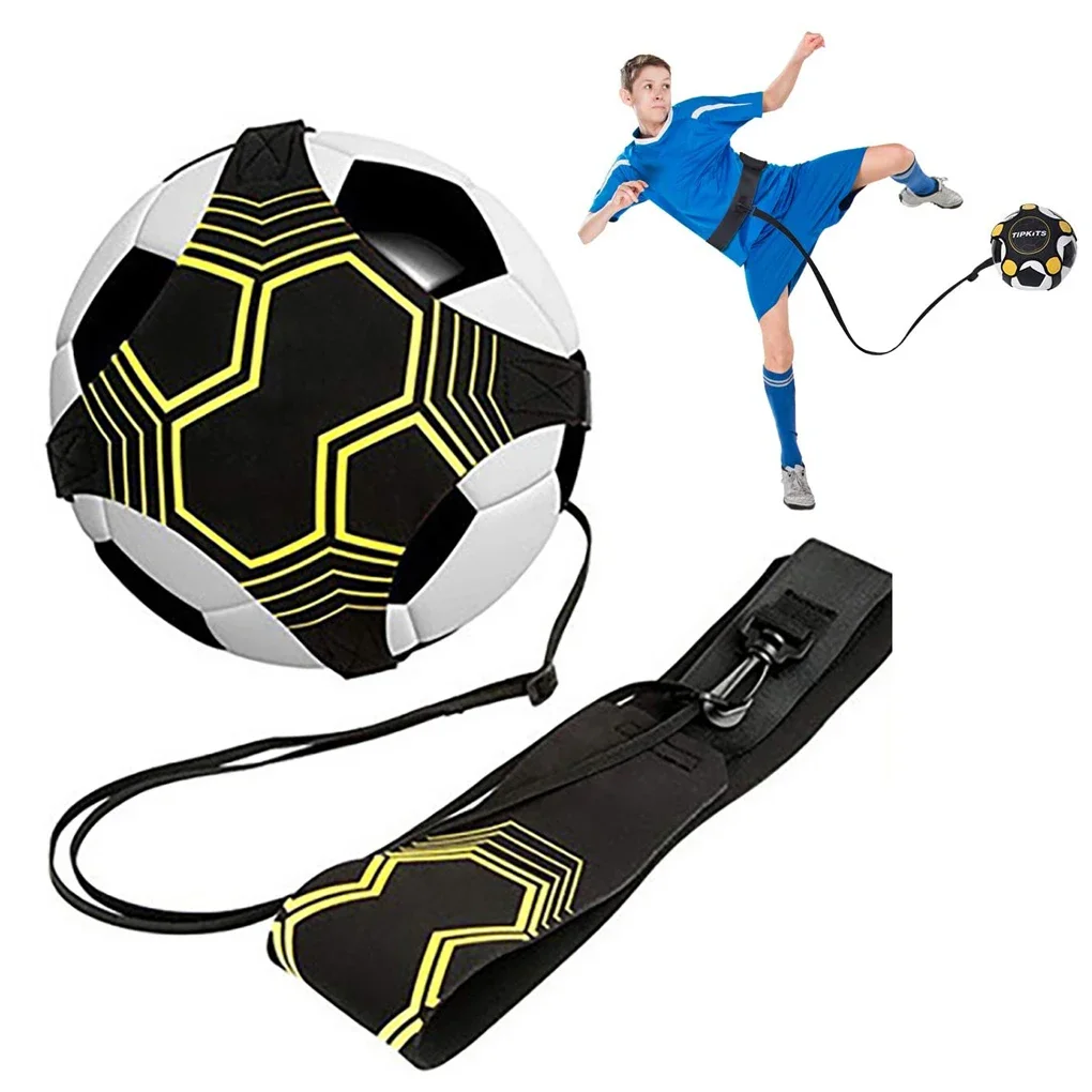 Soccer Ball Juggle Bags - Kids Football Training Equipment - Soccer Trainer Circle Belt - Solo Football Kick