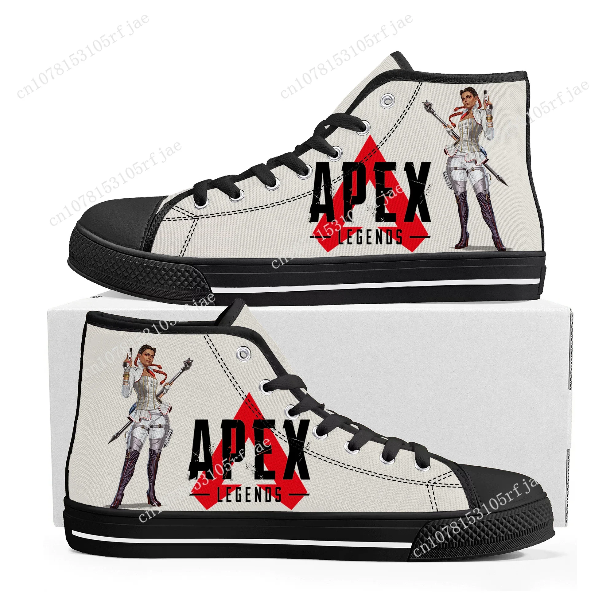 

Apex Legends Loba High Top Sneakers Hot Cartoon Game Mens Womens Teenager High Quality Canvas Sneaker Custom Built Couple Shoes