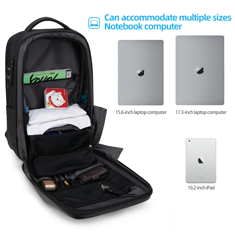 Fenruien-حقيبة ظهر مقاومة للماء مضادة للسرقة متعددة الوظائف للرجال ، حقائب ظهر للكمبيوتر المحمول ، حقائب سفر للعمل ، جديدة ، من Fenruien #2