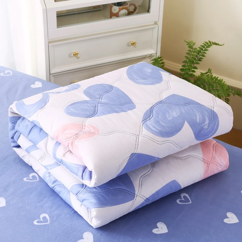 

Skin Friendly Quilted Summer Cooling Quilt And Pillowcase Or Single Soft Breathable Washable Thin Comfortable Double Blanket