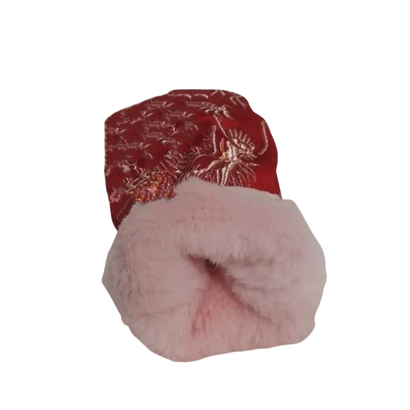 Handmade Sexy Men's Printed Brocade Fabric Smooth Sheath Imitation Rabbit Hair Pocket Underwear Private Party BF Gift