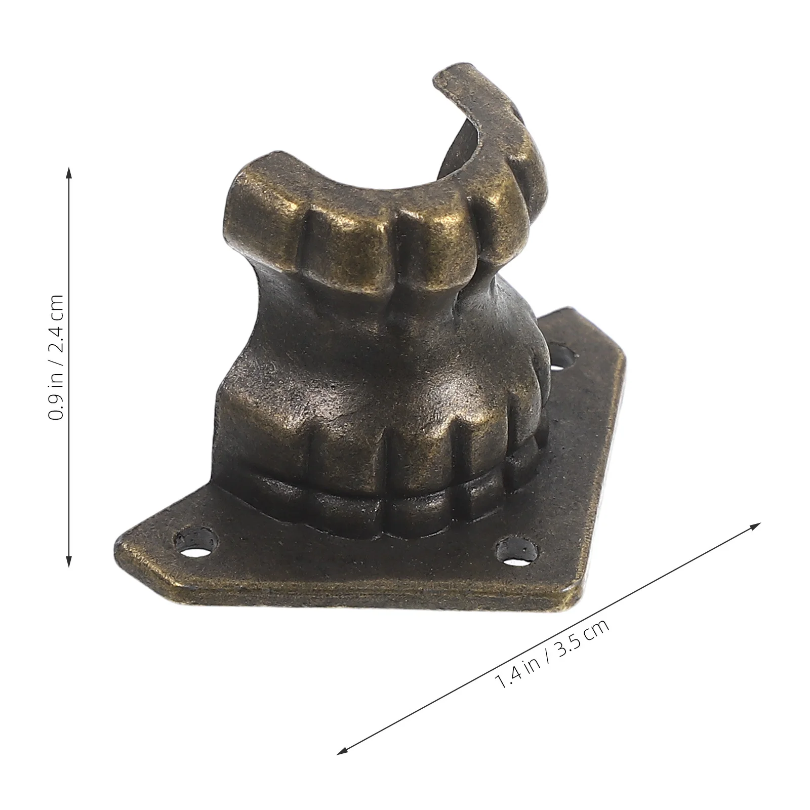 4-delige meubelpoten metalen voeten decoratieve doosvoeten voor sieradenkast kast olijfgroen hoekbeschermer vervanging