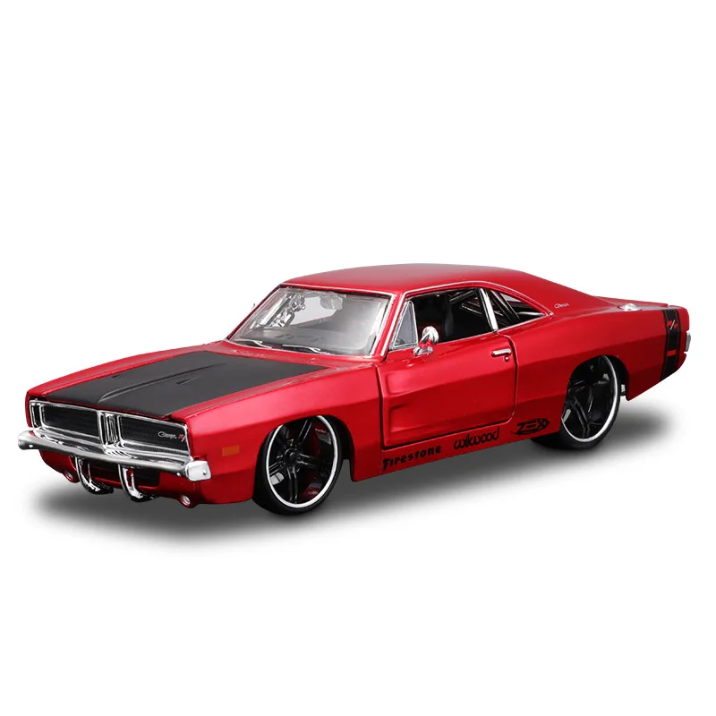 Dodge 1969 DGE chargerr/t Car Metal Maisto 1:24โมเดลรถยนต์อัลลอยด์สามารถเปิดได้ในหลายสถานที่เพื่อรวบรวมของขวัญ