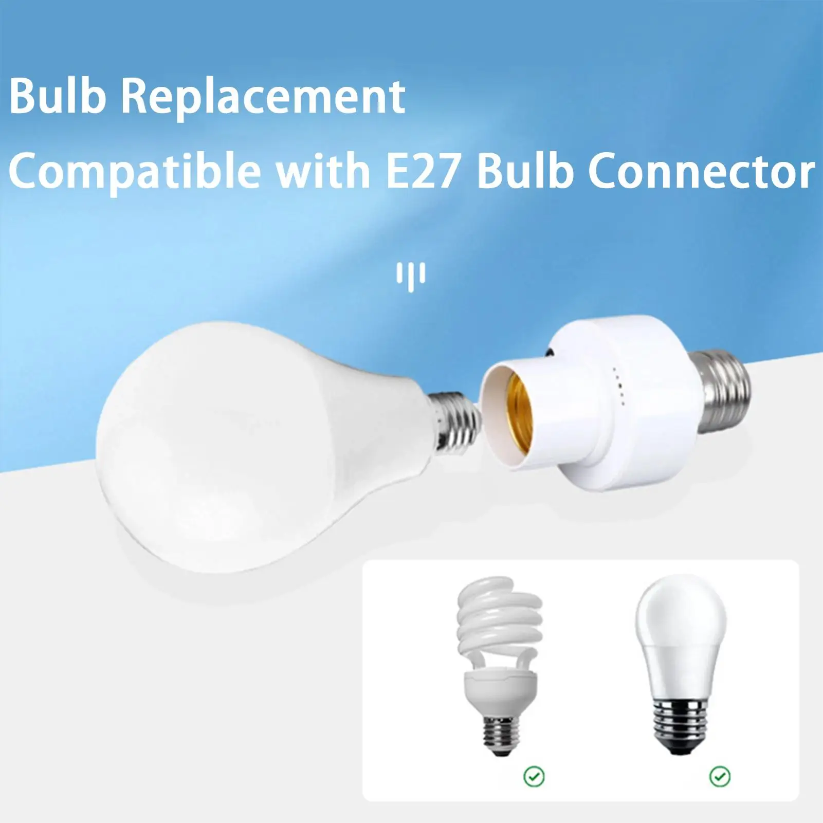 

Remote Control Light Socket E27 Bulb Base Holder Timing Function Wireless Lamp Base Holder For Closet Bedroom Attic Stairwell