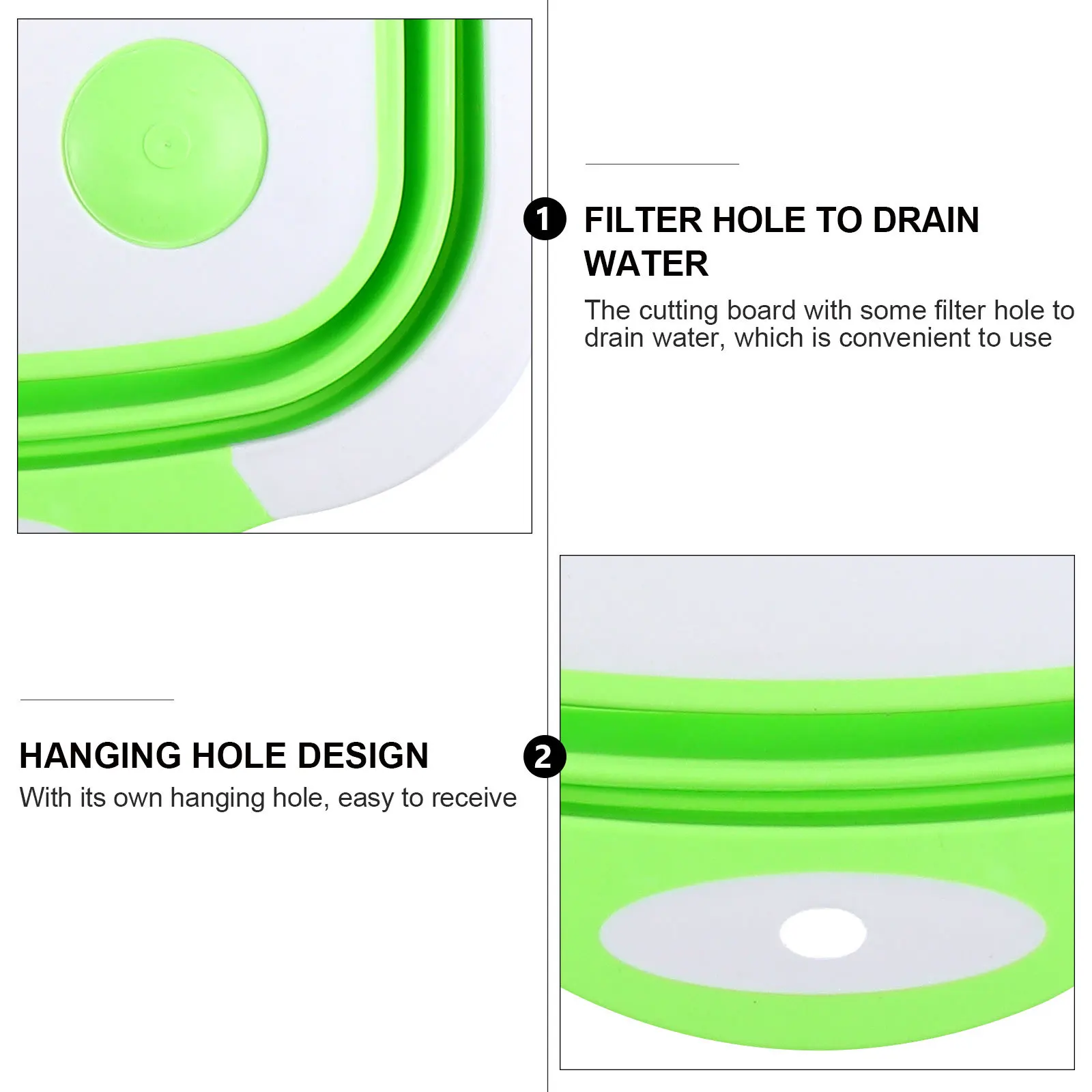 

1Pcs Foldable Multifunctional Cutting Board Kitchen Draining Basket Plastic Silicone Drain Basket Kitchen Accessories