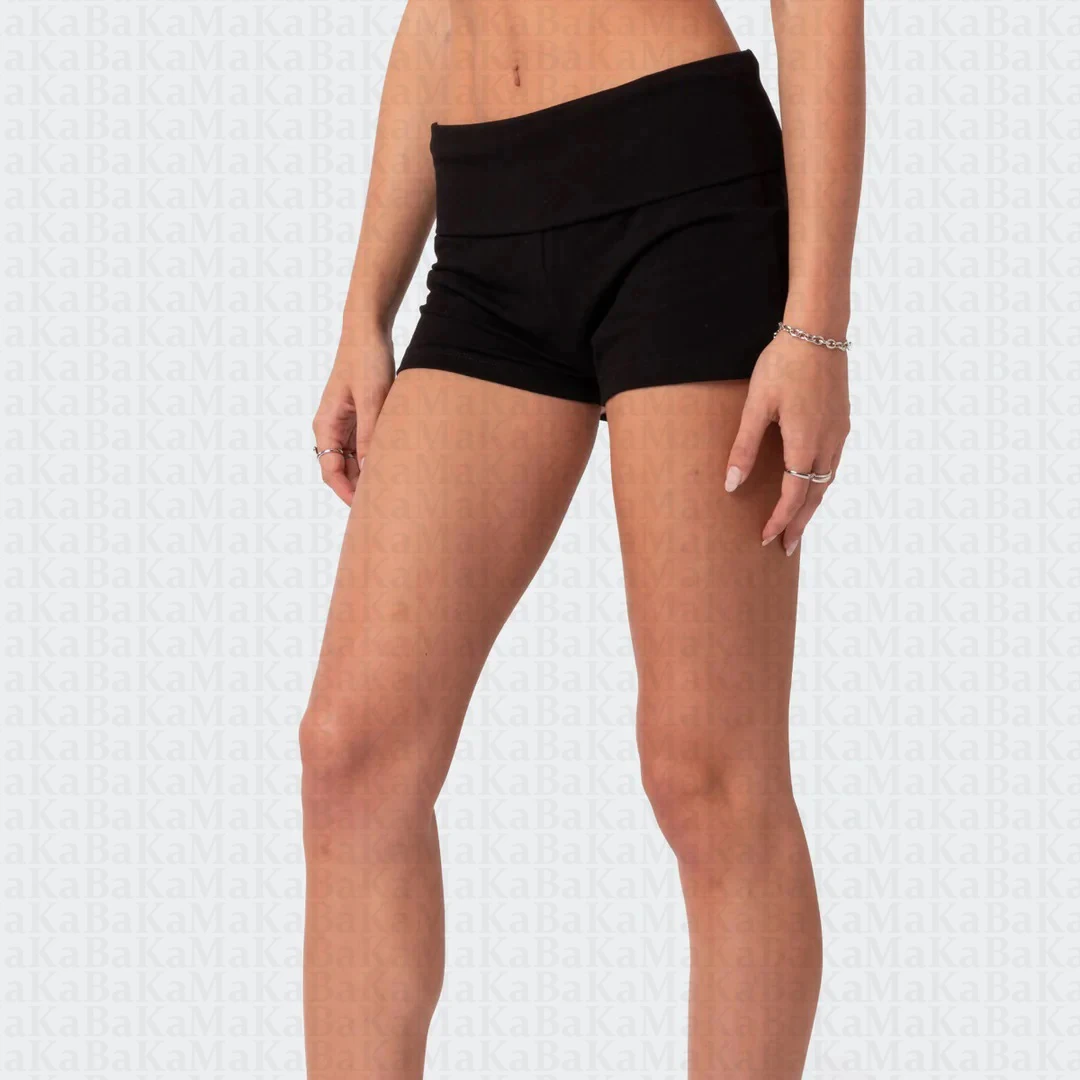 Эстетичные женские шорты с надписью стразы, повседневные корейские широкие брюки на шнуровке с эластичным поясом, шорты для велосипедистов, одежда Y2k