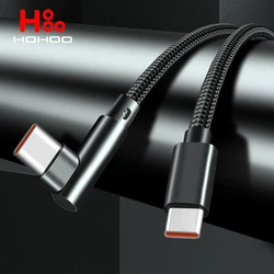 100W USB C to Type C Cable 90 Degree Angle PD4.0 3.1 for iPhone 15 pro max Xiaomi Huawei iPad Fast Charge Type C Cable Data Wire