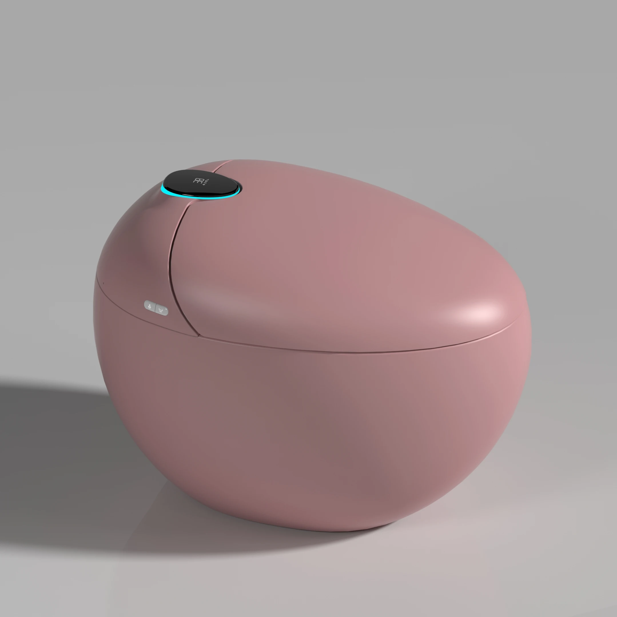 

Modern egg-shaped pink smart ceramic utensils high-end fully intelligent automatic flush toilet remote control toilet