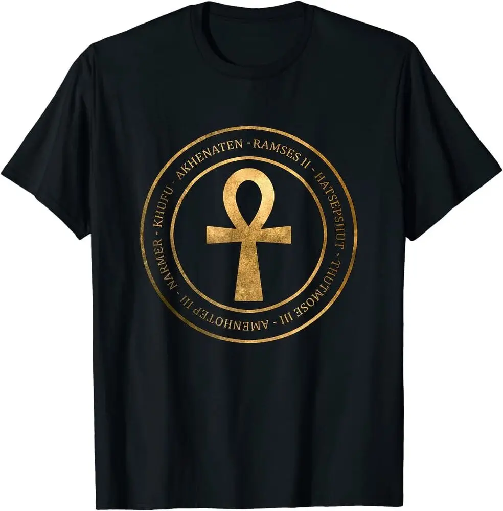 Ancient Egypt The Great Pharaohs Egyptian Ankh Symbol T-Shirt For Men Clothing Women Short Sleeve Tees High Quality 100%Cotton