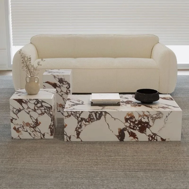 

Light luxury ins Internet celebrity coffee table rock slab Modern simple living room Home small apartment