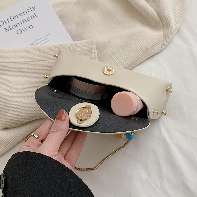 2023 Luxury Designer Women Evening Clutch Female Pearl Simple Green Yellow Chic Handbags Small Tote Fashion Chain Crossbady Bags