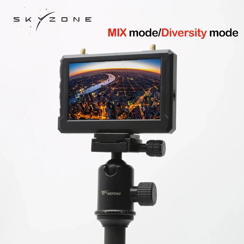 SKYZONE MF5 5.8G 48CH 5 Inch FPV Monitor with DVR LCD 800*480 Video Screen Build-in Battery For FPV Traversing Multicopte Part ﻿