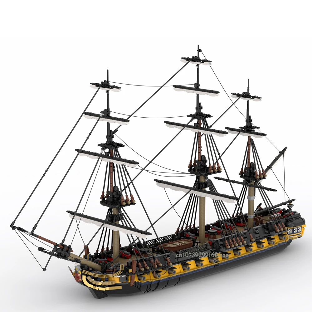 NEW 6029PCS MOC European Medieval HMS Romulus British 44-gun frigate DIY creative ideas warship child Toy Gift building blocks