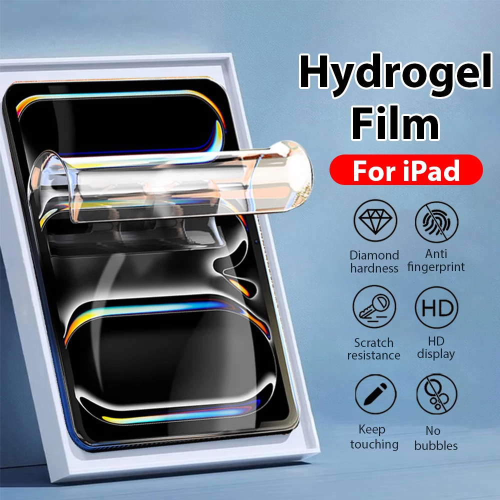 Hydrogel Film For Ipad Pro 11 12.9 13 inch 2024 Air 5 4 3 Screen Protector For Ipad 10th 9th 7th 8th Generation 10.2 10.5 Mini 6