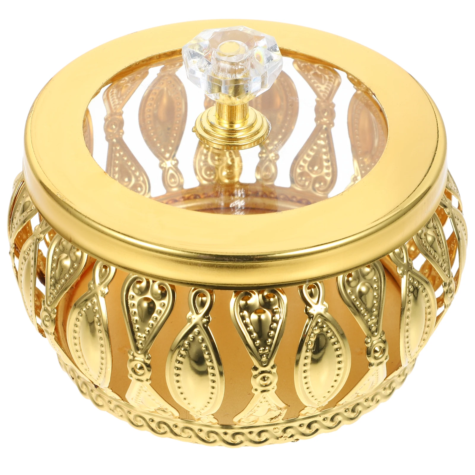 

Golden Candy Boxes Set of 3 Middle Eastern Eid Style Snack Containers Decorative Storage Party Favor Boxes Sweets Jars Gift