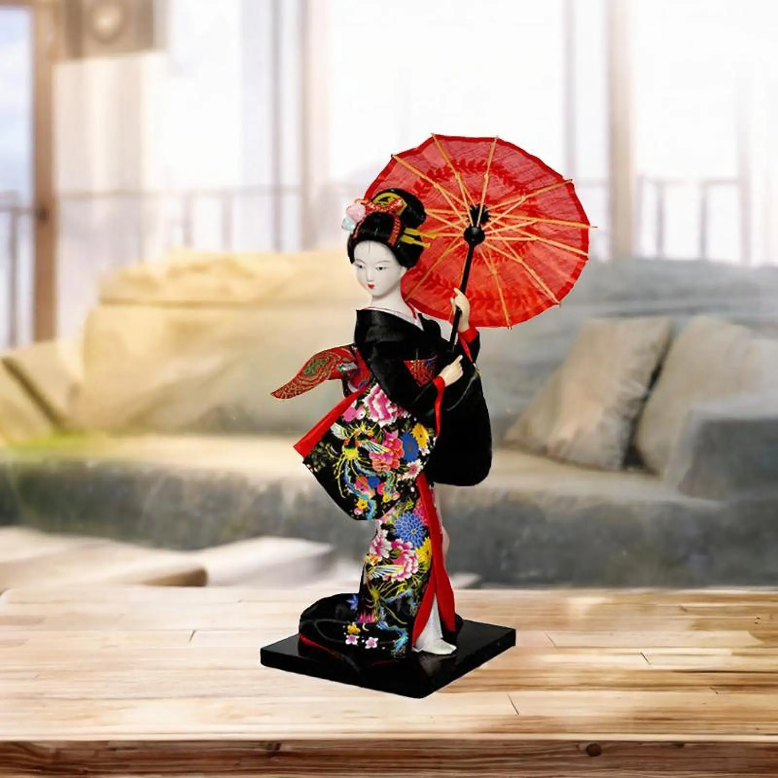 Japanese Geisha Kimono Doll Gift for Home Decor Geisha Kimono Sculpture for Bedroom Bookshelf Desktop Living Room Housewarming