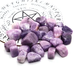 Natural Lilac Lepidolite Crystals Stones Reiki Healing Wholesale Bulk Raw Gravel Tumbled Witchcraft Supplies Room Decoration