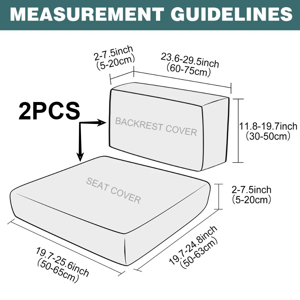 2/4/8/10/12/14PCS Outdoor Washable Sectional Couch Cover Elastic Sofa Cushion Cover for Garden Patio Balcony Furniture Protector