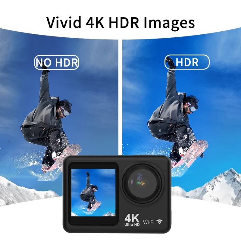 OEM ODM Underwater Camcorder Waterproof Camera Remote Control WiFi 4K30fps Action Camera