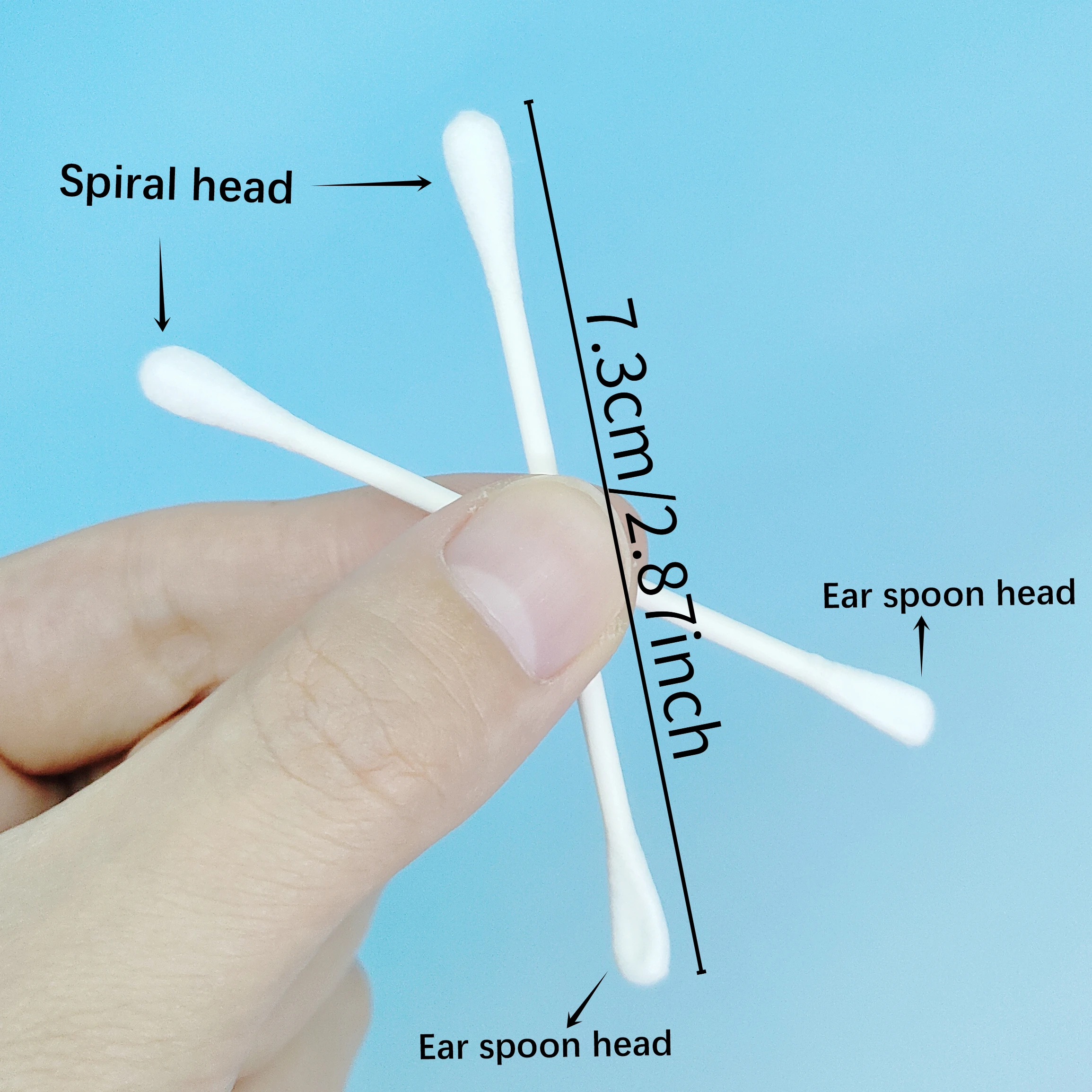 200 hisopos de algodón con temática del Día de San Patricio, cuchara redonda de doble punta, bastoncillos gruesos, serie navideña creativa.