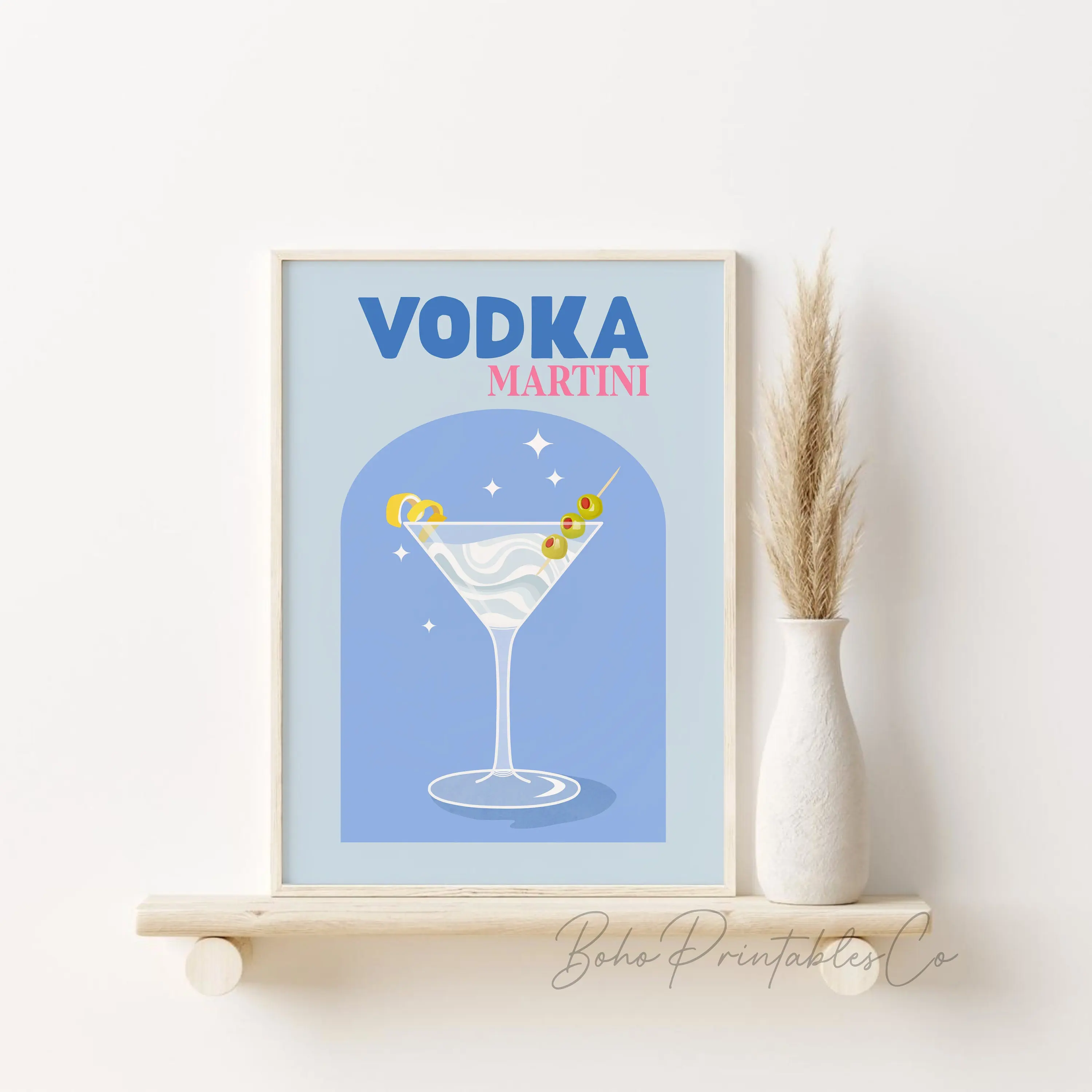 Unframe French Martini Green Tea Man hattan Margarita Colorful Cocktail Poster Print Wall Art Pictures Canvas Painting Room Home
