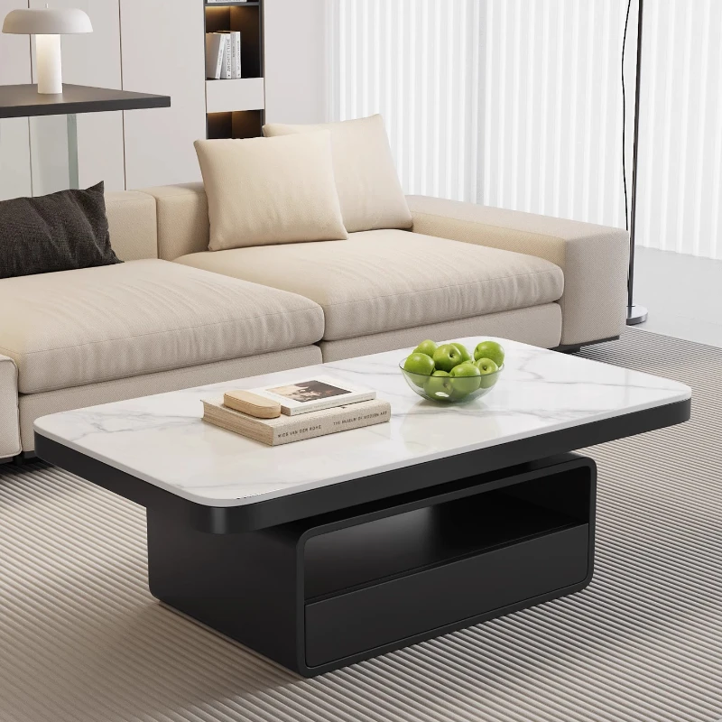 

Luxury Modern Coffee Table Black Drawer Storage Minimalist Design Coffee Table Space Saving Unique Minimalist Furniture Home