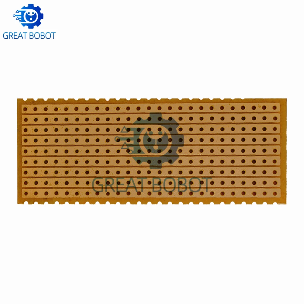10PCS Universal Paper Prototype Circuit Board (2.5×6.4cm): Single-Row Hole Matrix for Electronics Experimentation