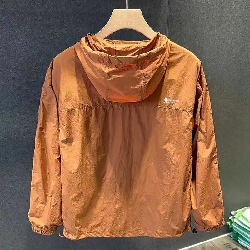 

Qui Dry Summer Outdoor Sports Jaet Loose Fit Single Layer Windbreaker Sun Protection Fiing Top Breathable Casual Wear