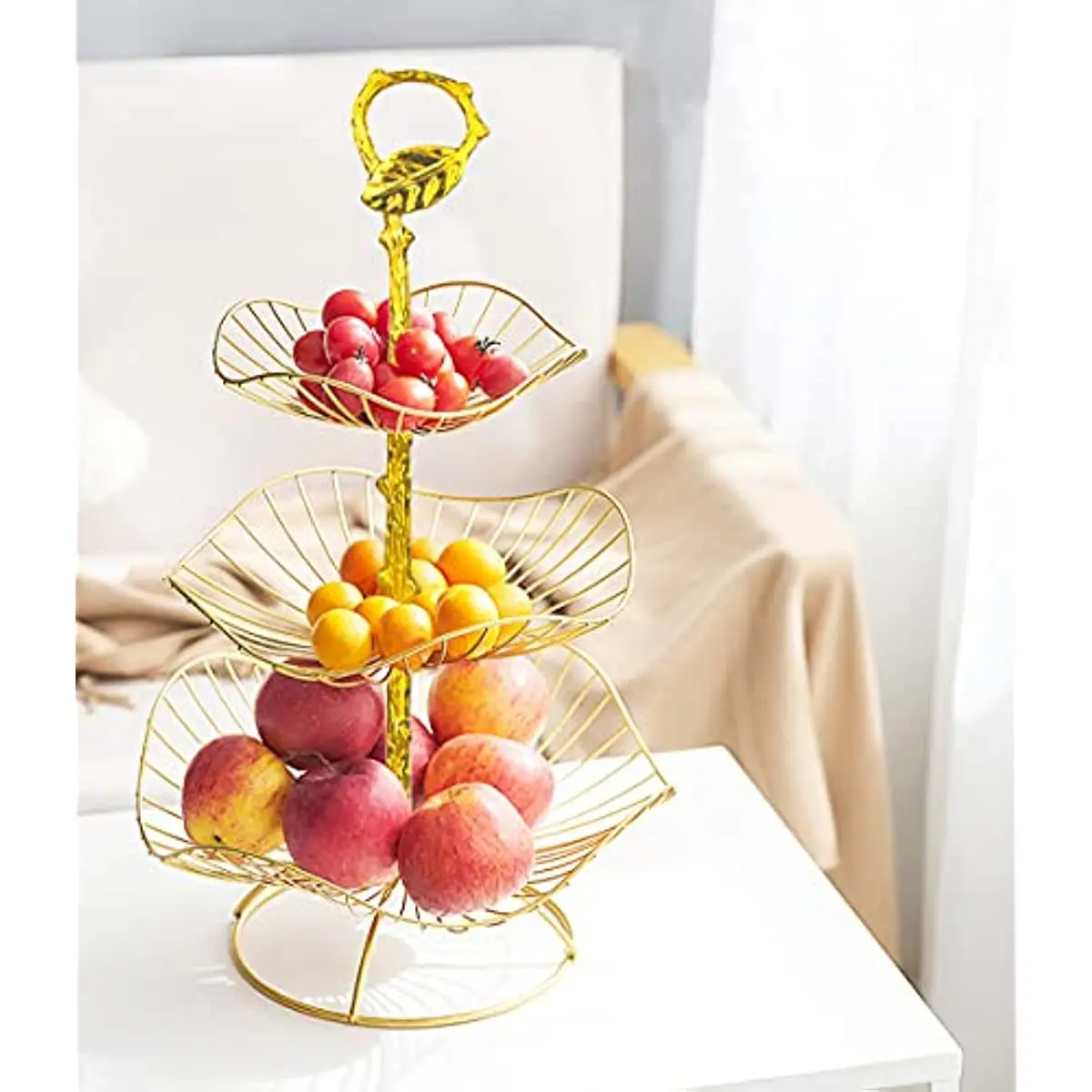 3 Tier Crown Cake Stand Fruit Plate Handle Fitting Hardware Rod Stand Holder For Wedding Party Making Cupcake Platter Serving