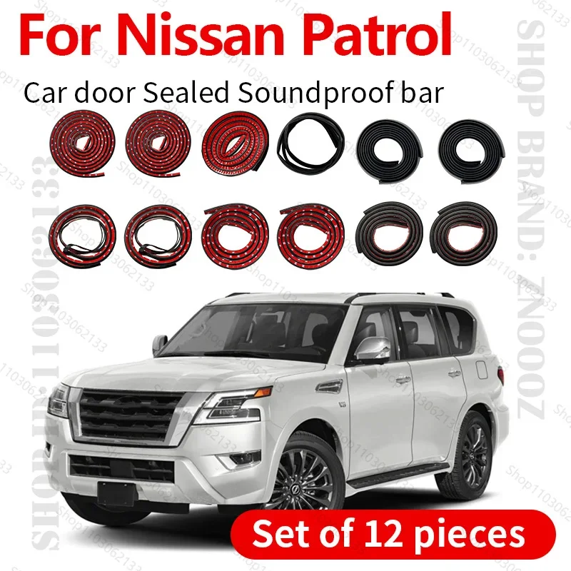 

Для Nissan Patrol 1987-2025 гг., резиновая двухслойная уплотнительная лента для двери автомобиля, звукоизоляционная лента, пылезащитная уплотнительная лента, набор из 12 шт.