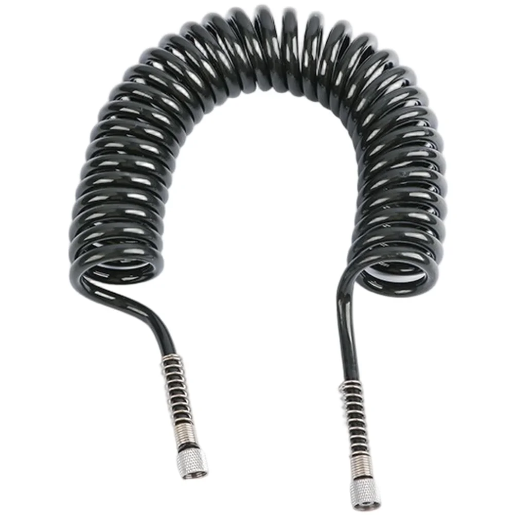 PU Air Hose Spring Pneumatic Hose 1/8 Inch Thread Black Flexible Airbrush Paint Spray Tube For Model Painting Furniture