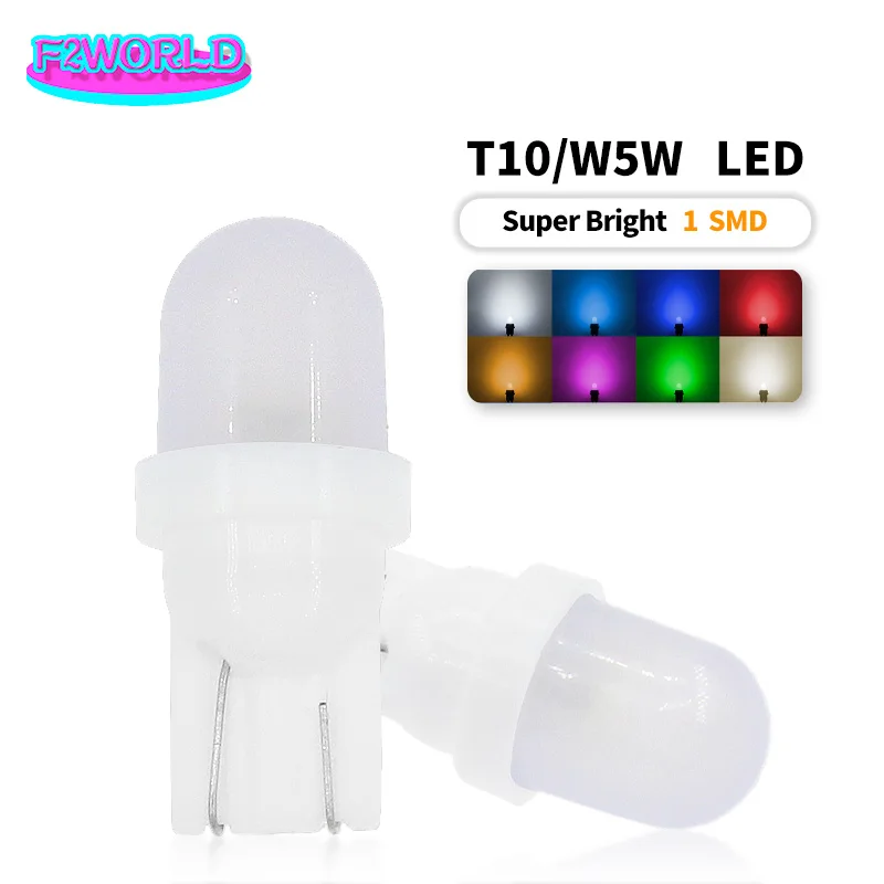 10 Stuks T10 5w5 Bajonet 1smd Led Flipperkast Gloeilamp Lamp Niet Ghosting Anti Flikkerende Dc 6V Wit Geel Amber Rood Roze