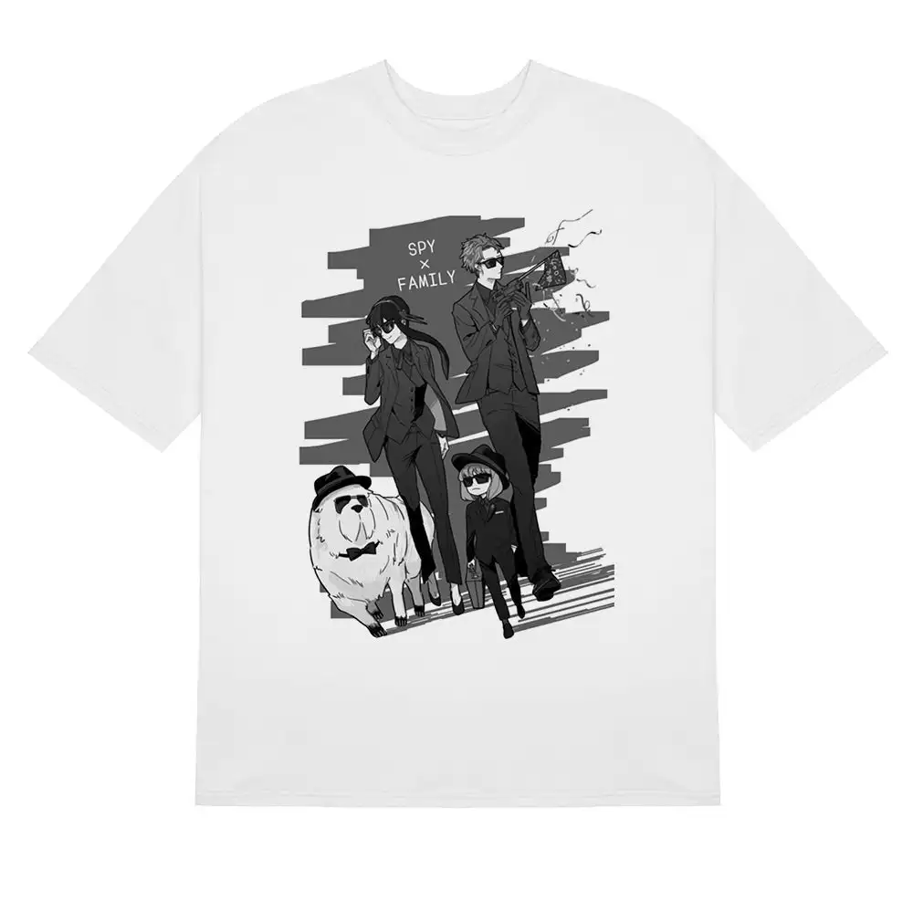 Spy Family Anime T-Shirt - Stylish Black & White Design | High-Quality Anime Shirt