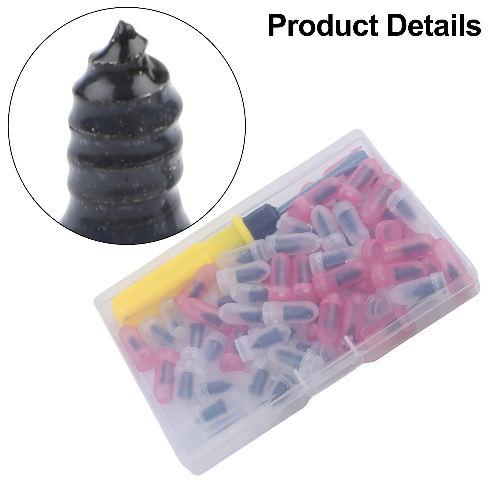 

21/41PC Puncture Repair Kit for Car Vacuum Tire Repair Screws Fix Self-Service Tire Repair Nails for Flat Tires with Storage Box