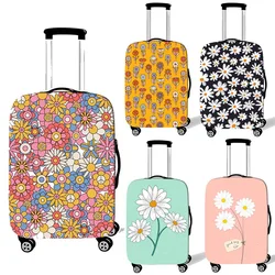 Daisy Print Luggage Cover Marguerite Pattern Women Men Anti-dust Suitcase Protective Covers Elastic Trolley Travel Case Covers