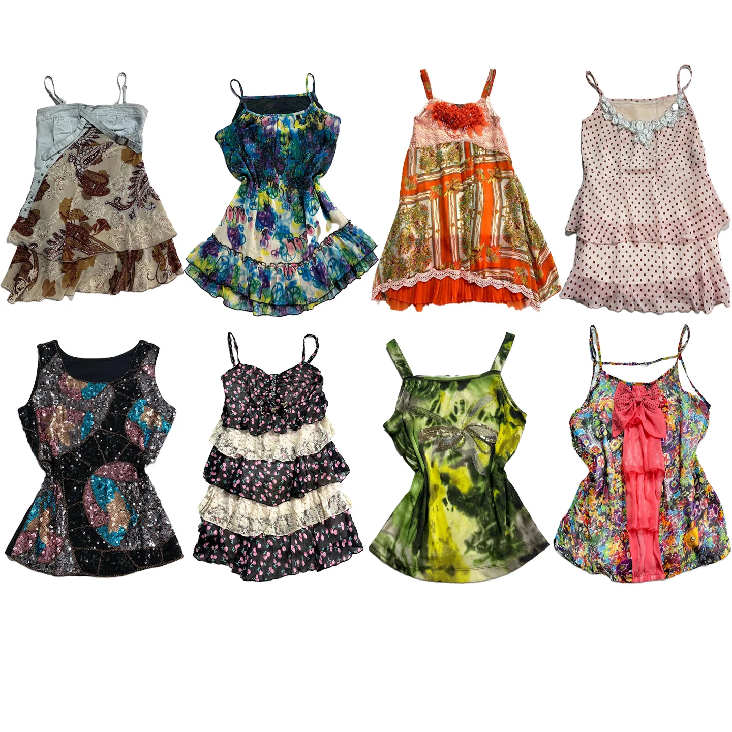 TJ Vintage Style Women's Versatile American Retro Strapless Sweet Summer Outfit Fashionable Backless Embroidered Lace Trim