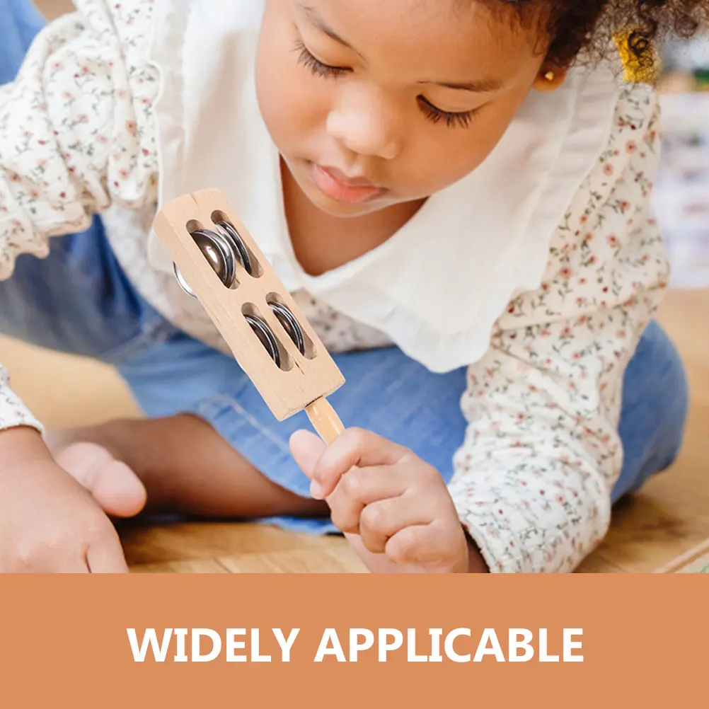 

2pcs Wooden Percussion Instrument Board Wipe Kids Musical Toy Jingle Sticks Toddler Shaking Musical Tool Toy Long Life Safe Play