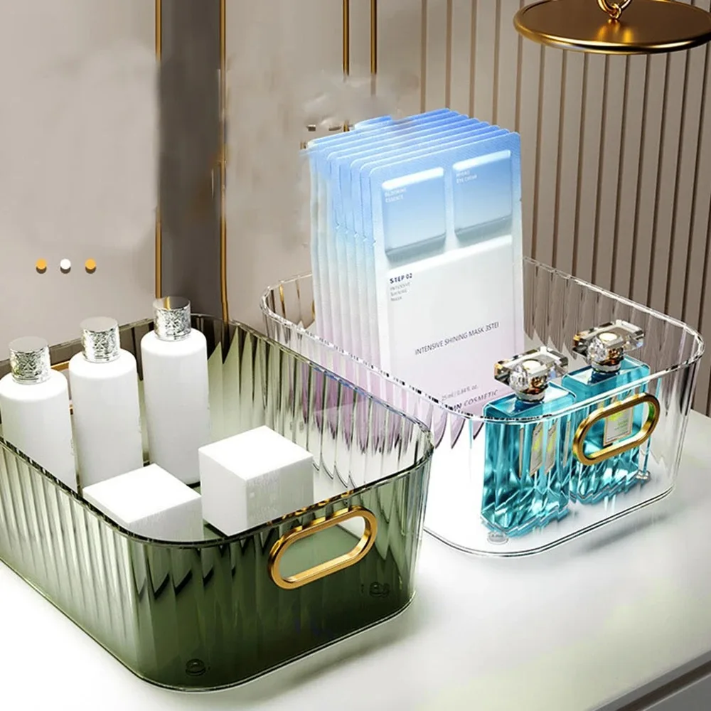 1PCS Desk Storage Box Cover Scrub Facial Mask Box Storage Rack Sorting Basket Lipstick Desk Skin Care Cosmetics Box image 3