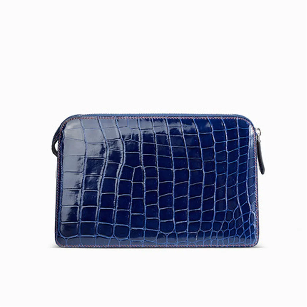 Gete krokodil handgemaakte dameshandtas Heren lederen zakelijke vrijetijdshandtas met grote capaciteit