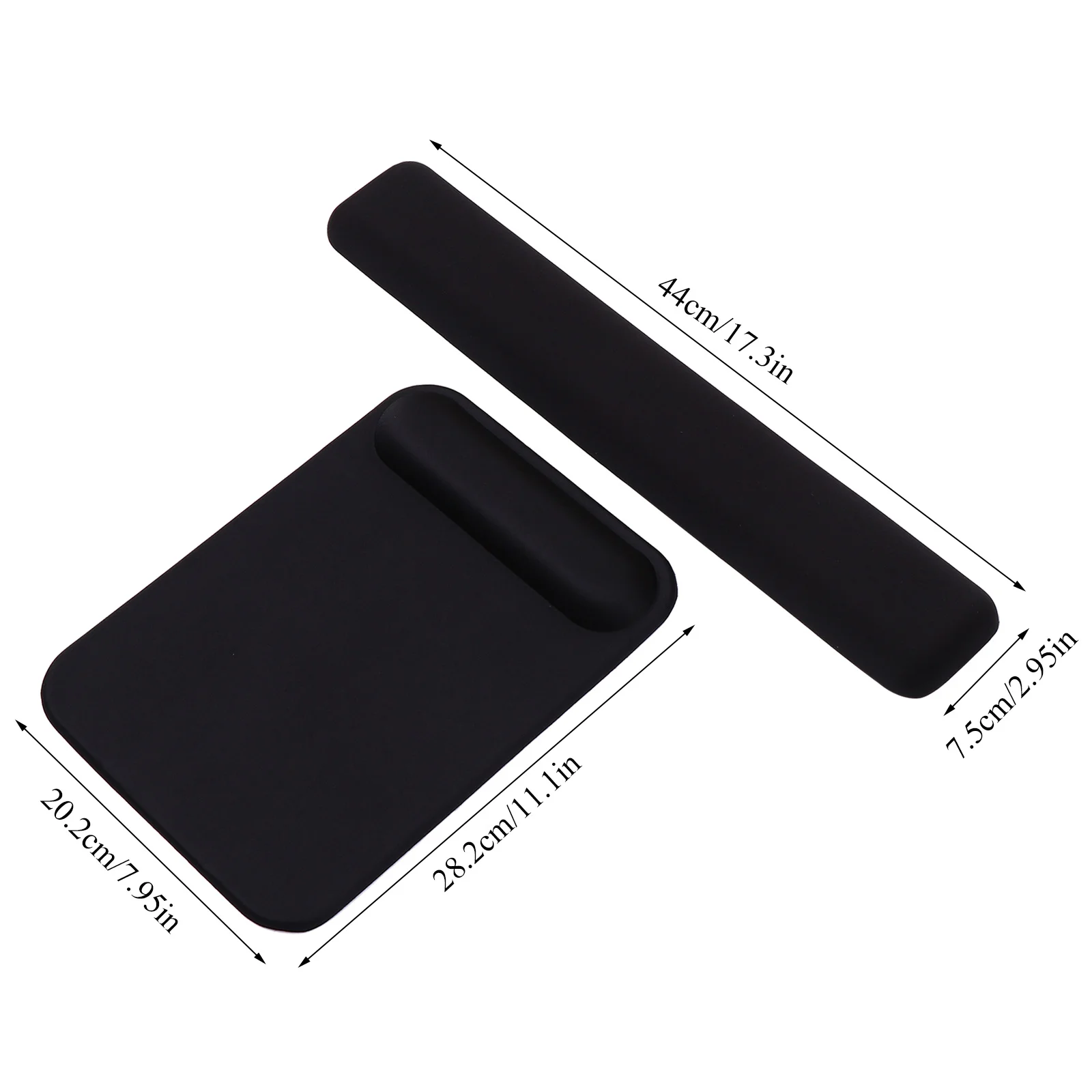 Tapis de souris antidérapant, 2 pièces, Support de poignet en coton à mémoire de forme, clavier ergonomique, ensemble de tapis d'ordinateur antidérapant pour les travaux de jeu