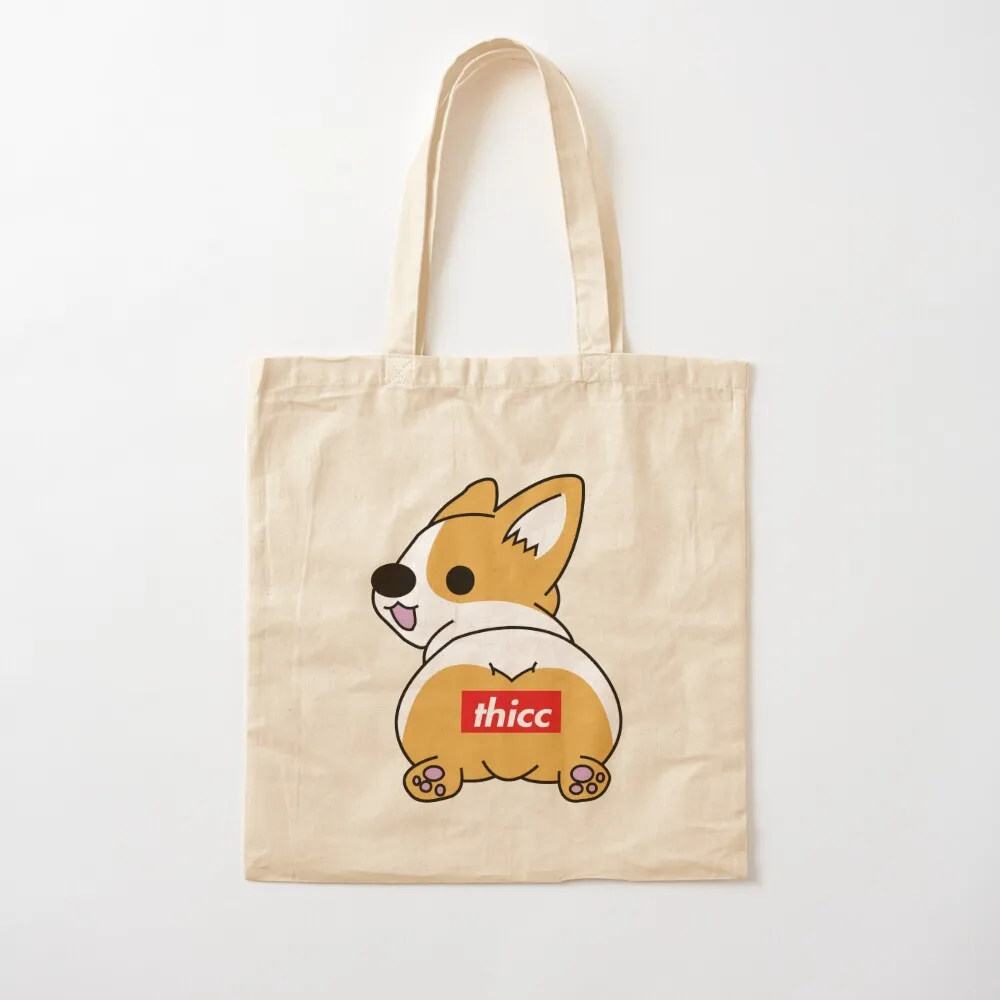 

Thicc Corgi Butt Tote Bag Large bags for women tote men's Cloth bags canvas Canvas