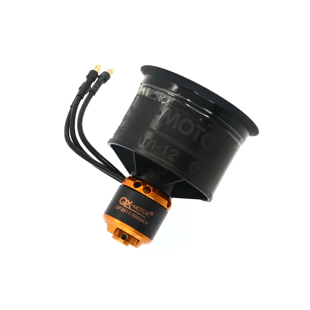 QX-MOTOR 50mm EDF QF2611 QF2611PRO 12-Blatt-Impeller mit 3300KV/ 4000KV /4600KV/ 5000KV bürstenlosem Motor für RC-Jet-Flugzeuge – Detail 3