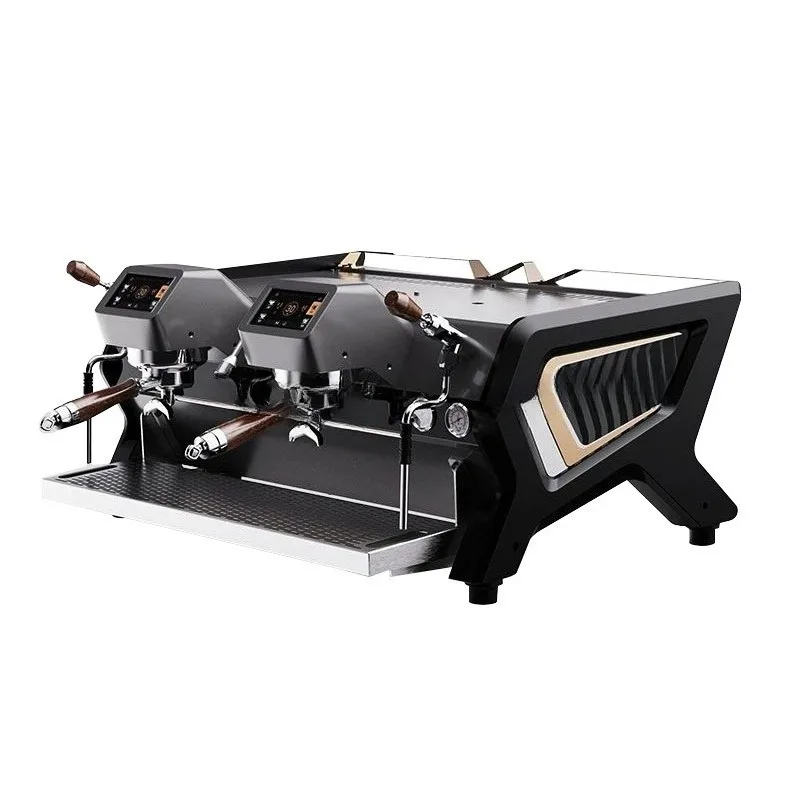 Double head coffee machine, double boiler system semi-automatic coffee machine