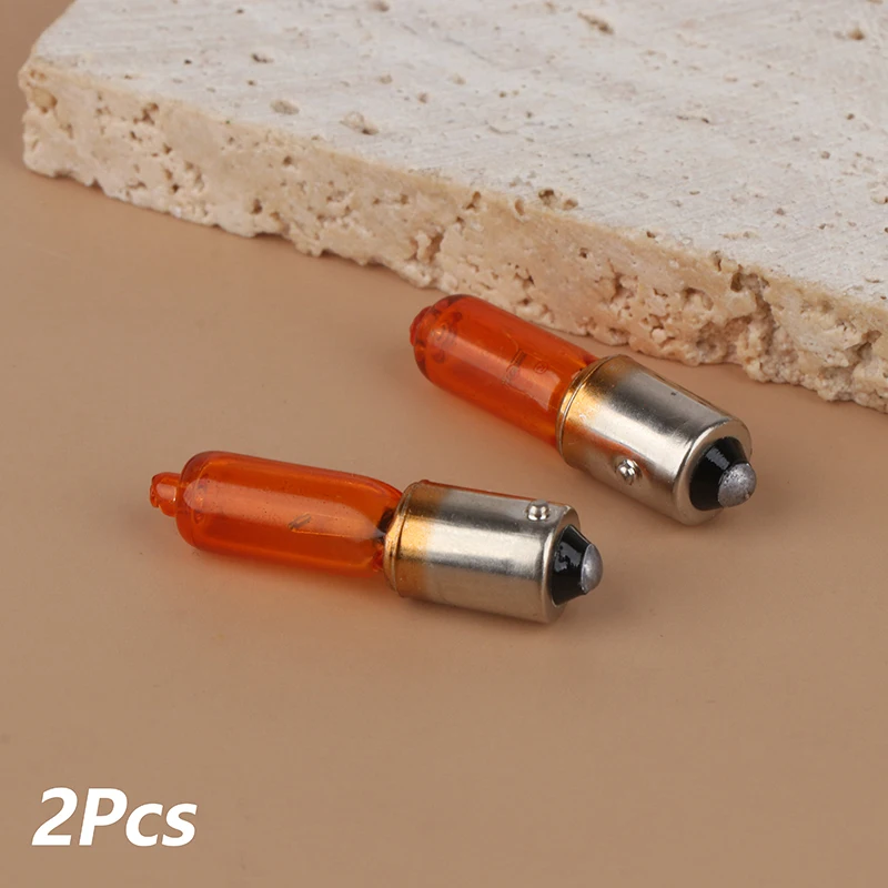 2Pcs Amber Light Bulbs Universal 12v 21w Auto Car Motorcycle Motorbike Scooter Mini Miniature Indicator