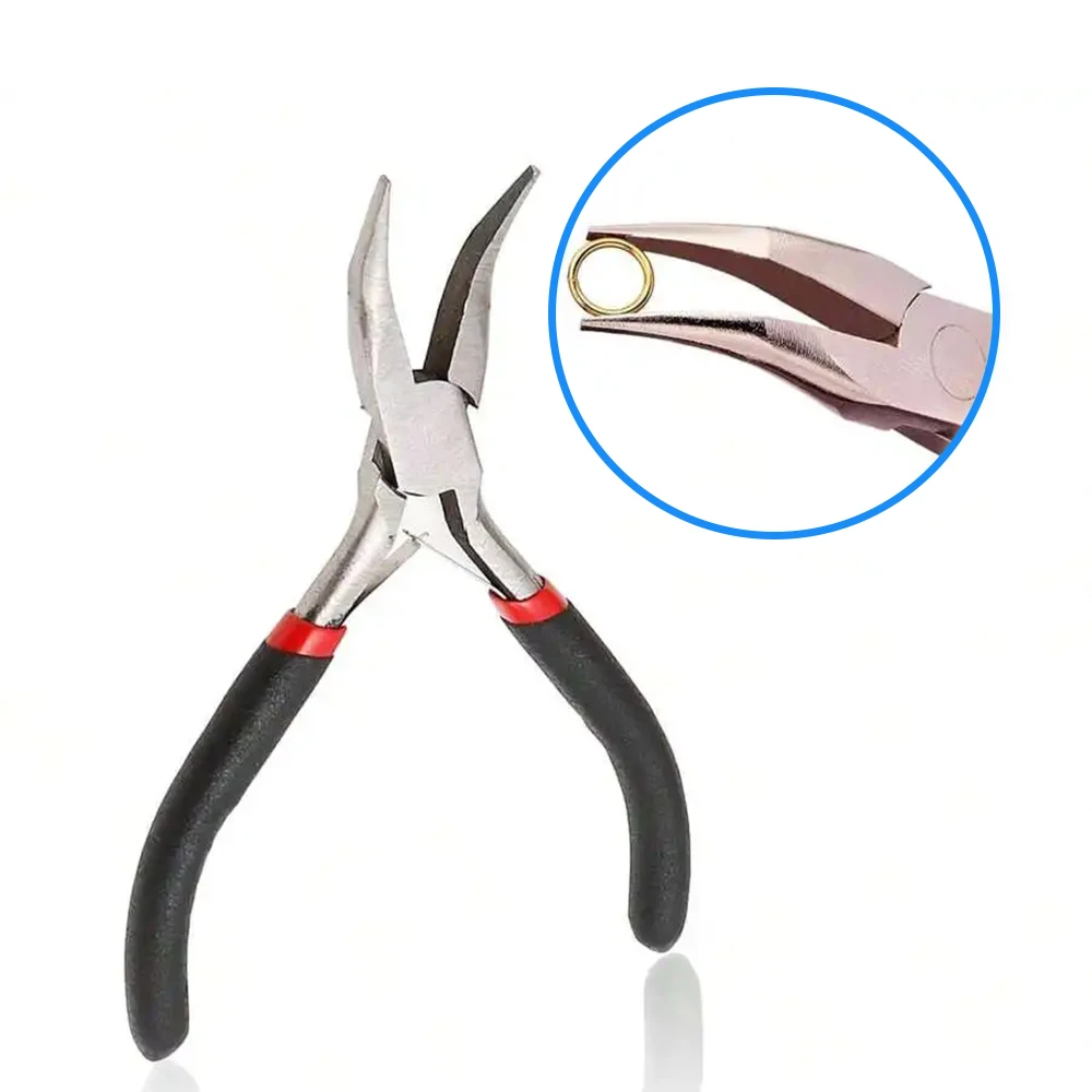 Jewelry Pliers 4 Pack Jewelry Making Pliers Tools Kit with Round Nose Pliers, Needle Nose Pliers/Chain Nose Pliers LK-AA466