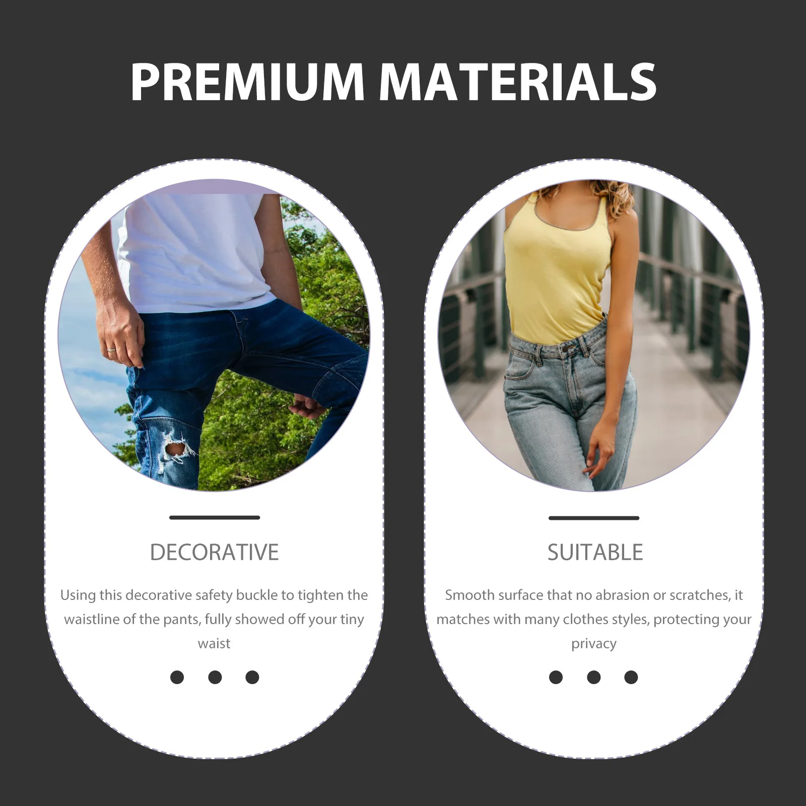 

10pcs Waist Buckle For Dress Jean Tightening Button Alloy Decorative Clip Adjustable Pants Fastener Clothing Safety Pin