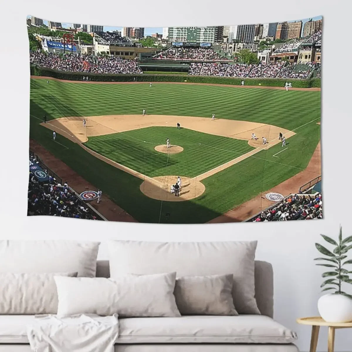 

Wrigley Field, Chicago Baseball Stadium, Ivy Covered Wall, Bleacher Bums, Waveland Ave, Tapestry Decoration For Rooms Tapestry