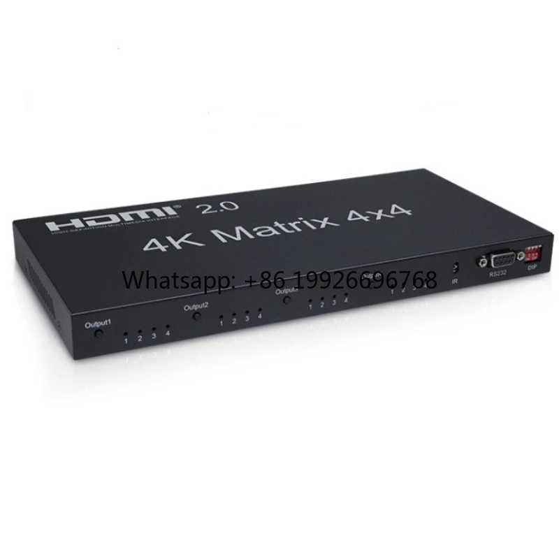 

DTECH Support HD 3D TV DT-7030 4K@60Hz HDMI 2.0 4x4 Video Matrix Switcher with IR Control