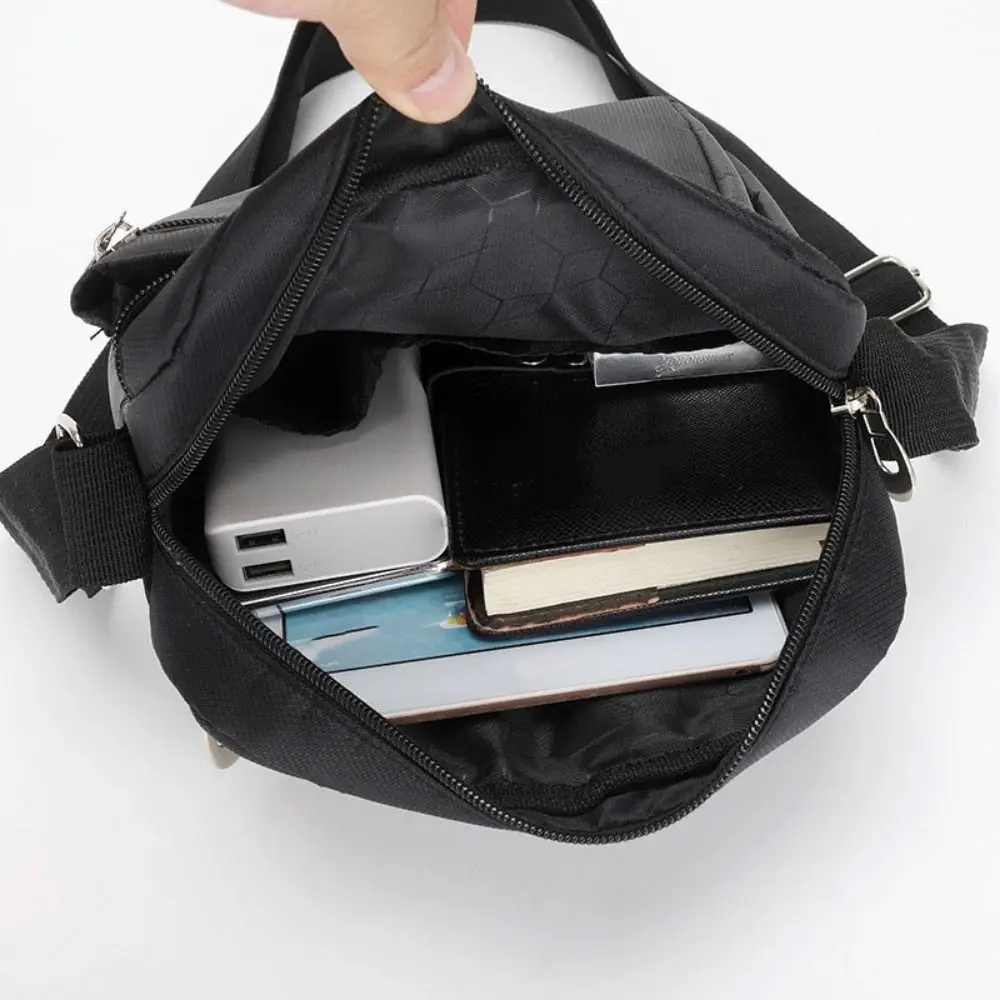 

Мужская сумка через плечо из ткани Оксфорд, водонепроницаемая мужская сумка через плечо большой емкости на молнии, многослойная сумка-мессенджер для офиса