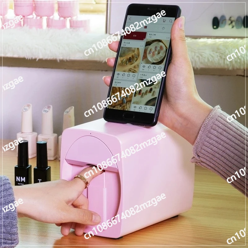 

Умный 3D-принтер для ногтей, портативная мобильная машина для рисования на ногтях, разрешение печати 2400DPI, поддержка Wi-Fi/DIY для домашнего маникюрного салона